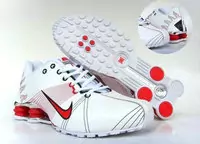 nike shox r4 new -white-rouge